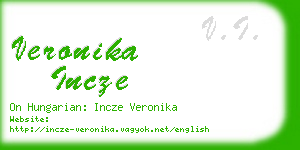 veronika incze business card